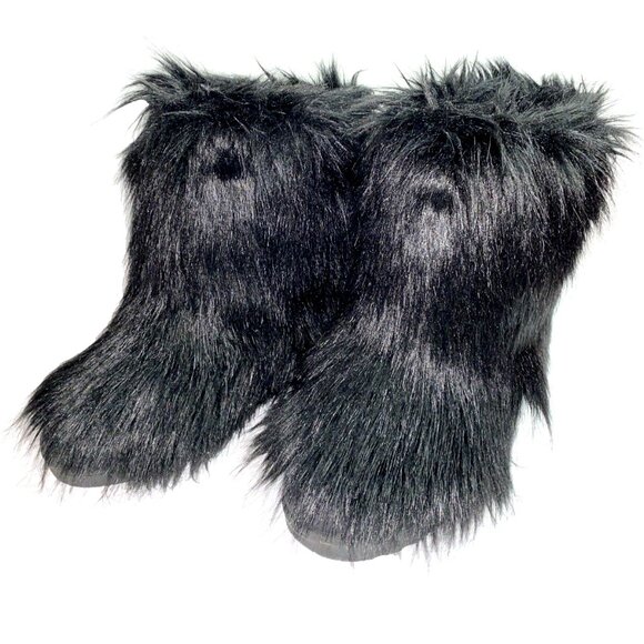 Valpeak Women's Faux Fur Boots Winter Mid-Calf Snow Boots Fuzzy Fluffy Size6.5 - Picture 1 of 11